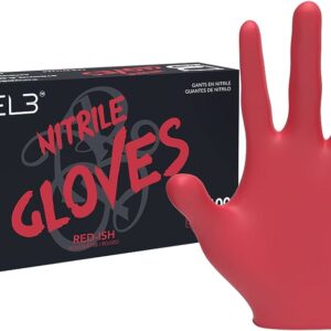 L3VEL3 PROFESSIONAL NITRILE GLOVES - RED MEDIUM