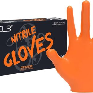 L3VEL3 PROFESSIONAL NITRILE GLOVES - ORANGE MEDIUM