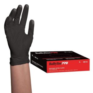 BABYLISSPRO DISPOSABLE NITRILE - GLOVES LARGE 100/BOX