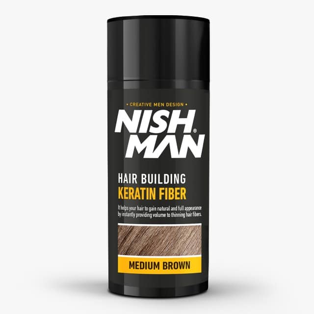 NISHMAN HAIR FIBERS MED BROWN 2N1 KIT