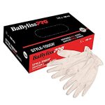 BABYLISS PRO DISPOSABLE WHITE VINYL GLOVES POWDER FREE MED