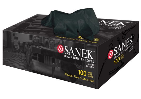 Sanek Black Nitrile Gloves Large