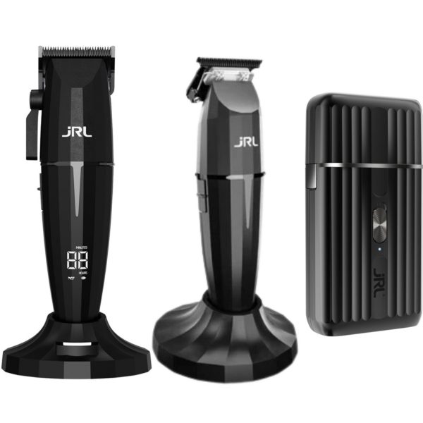 JRL ONYX CLIPPER TRIMMER & SHAVER TRIO - BLK