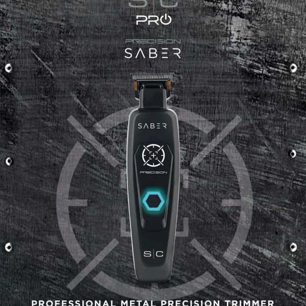 NEW PRECISION SABER - DIGITAL BRUSHLESS MOTOR CORDLESS HAIR TRIMMER - BLACK