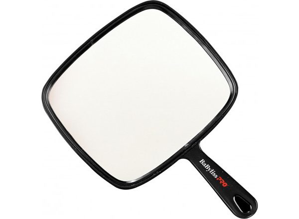 BABYLISSPRO BLACK SQUARE HAND MIRROR