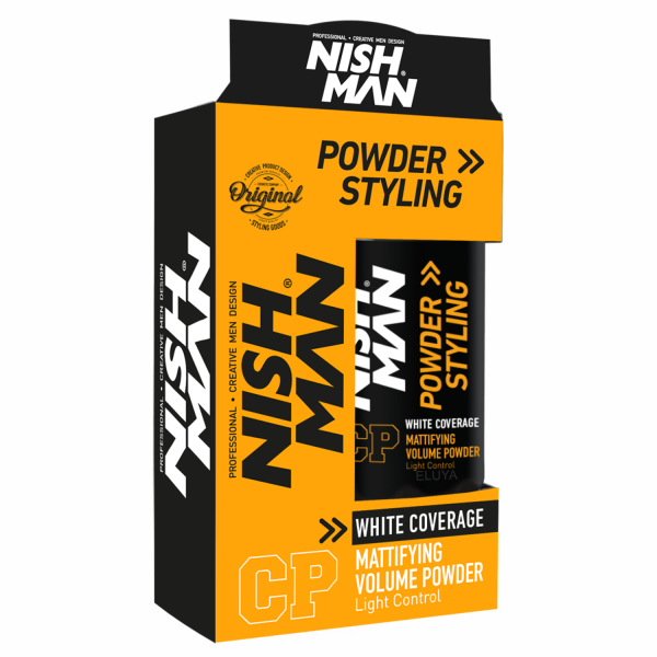 NISHMAN WHITE HAIR COVERAGE BLK VOLUME POWDER
