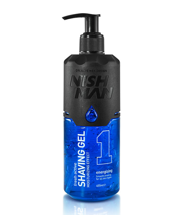 NISHMAN SHAVE GEL BLUE 400 ML