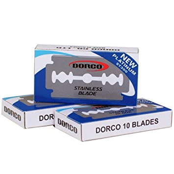 DORCO ST-300 Double Edge Razor Blades Blue 100 pack