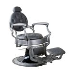 GREY ANTIQUE BARBER CHAIR