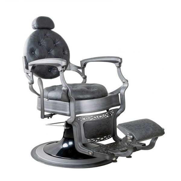 GREY ANTIQUE BARBER CHAIR